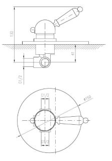 Смеситель для душа Rav Slezak Labe L583LZ золото